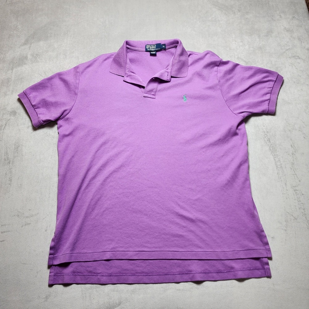 Polo‎ Ralph Lauren Men's X-Large Purple Polo Shirt Short Sleeve Collared Cotton